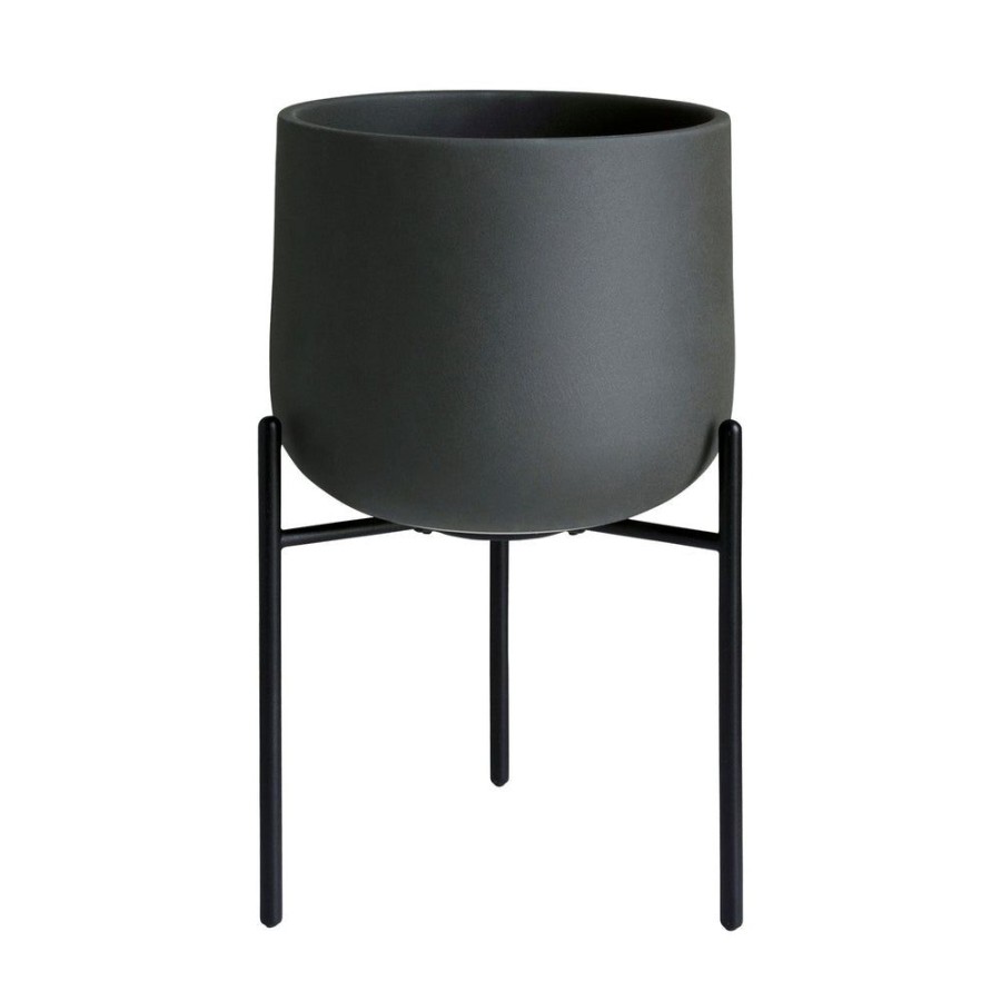 Accents KINTO | Plant Pot 211_ 160Mm / 6.4In Earth Grey