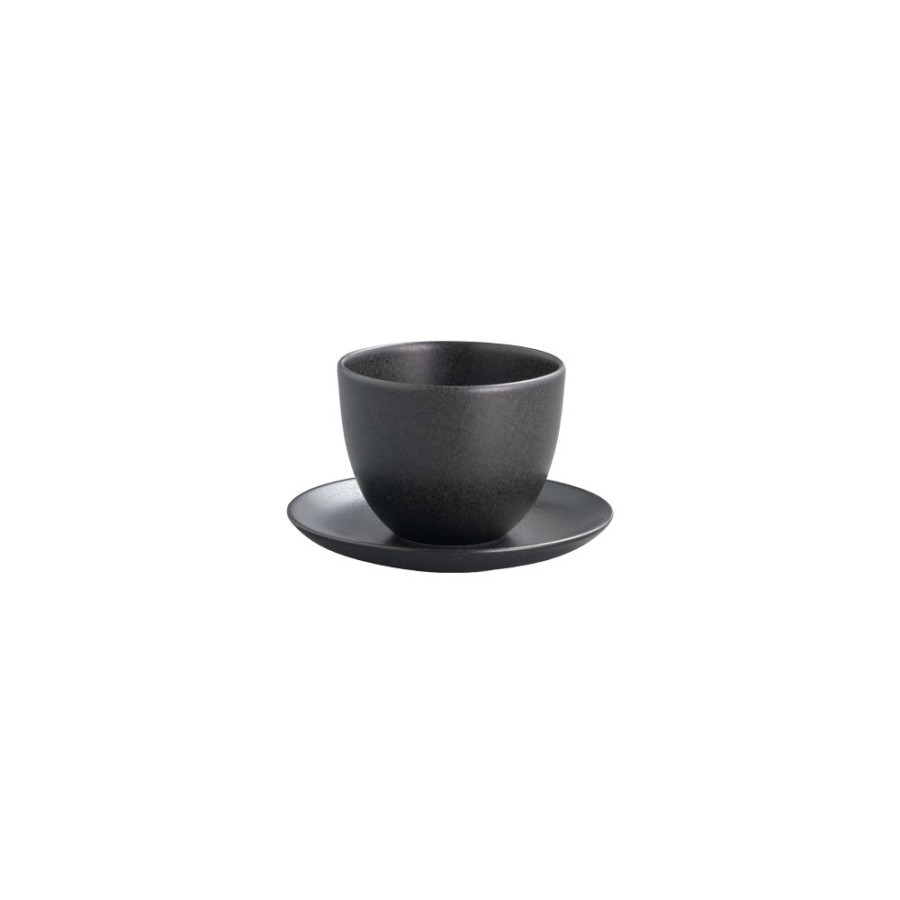 Coffee & Tea KINTO | Pebble Cup & Saucer 180Ml Black