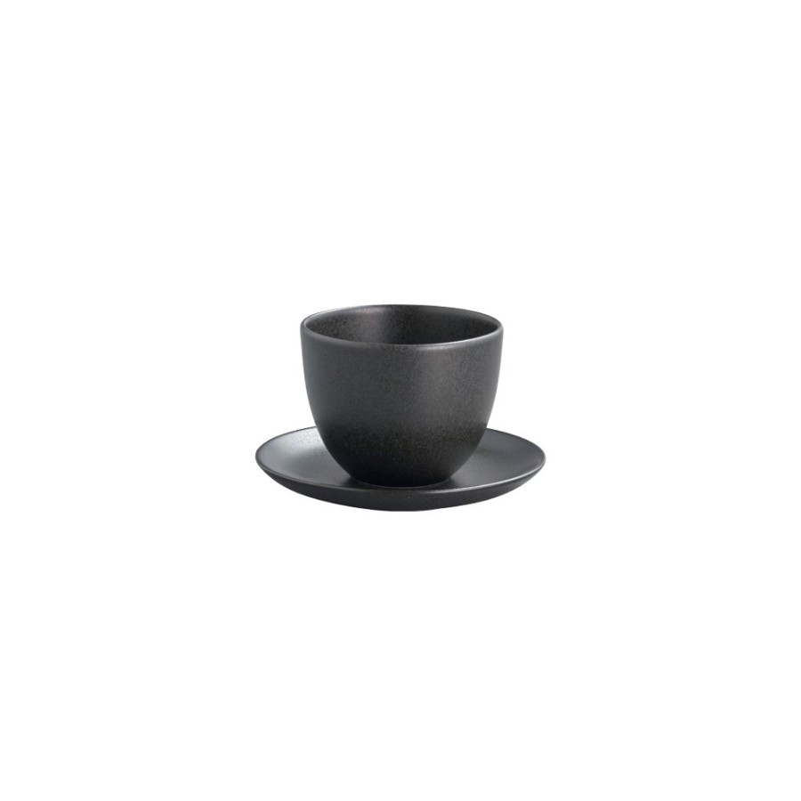 Coffee & Tea KINTO | Pebble Cup & Saucer 180Ml Black