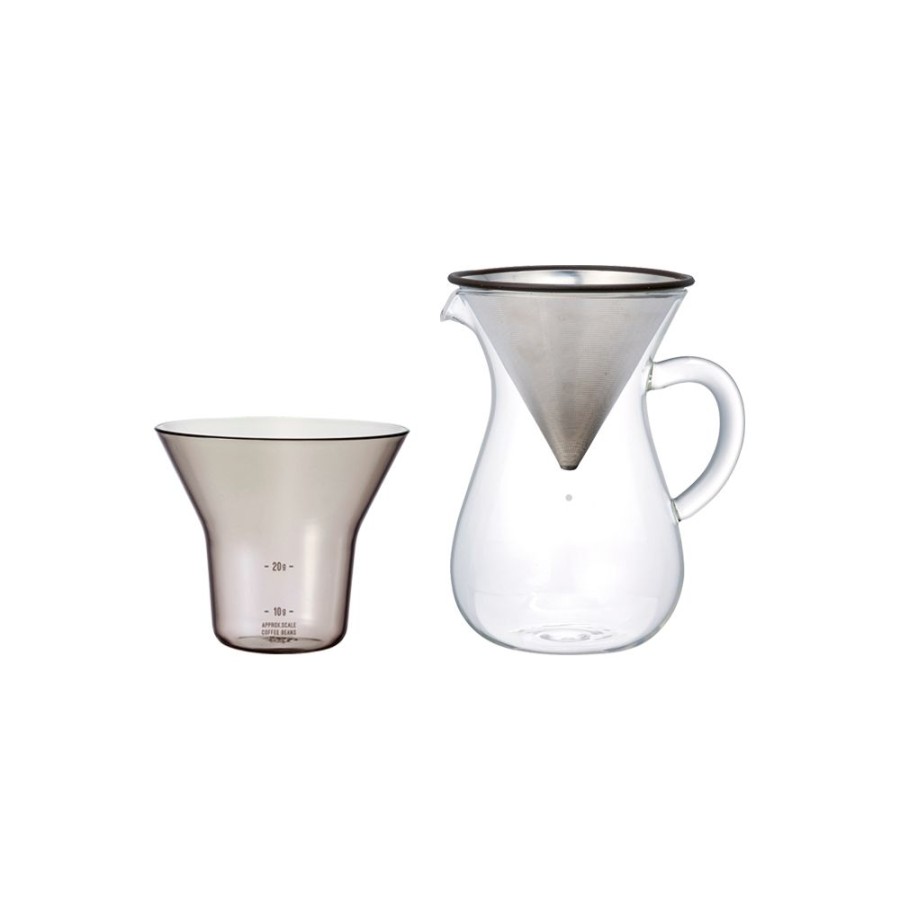 Shop By Collection KINTO | Scs Coffee Carafe Set 2 Cup Stainless Steel Clear