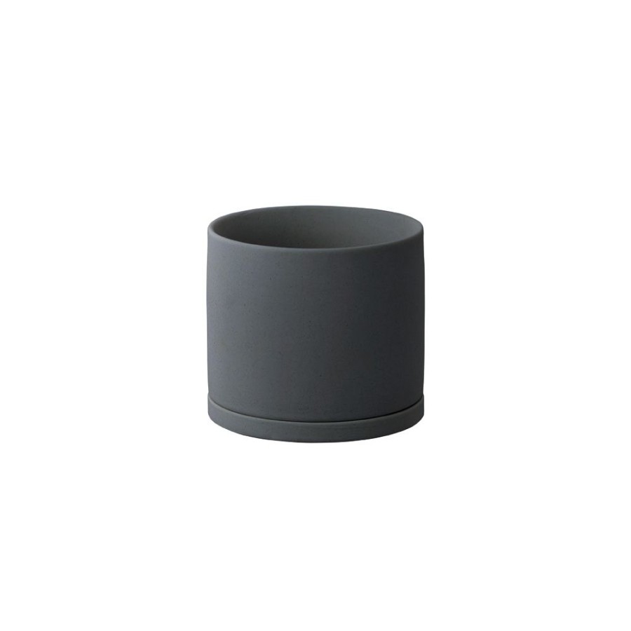 Accents KINTO | Plant Pot 191_ 105Mm / 4In Dark Grey